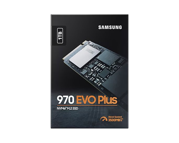 A Photo Of Samsung 970 Evo Plus 1TB NVMe M.2 SSD - High-Performance PCIe Gen 3.0 Solid State Drive