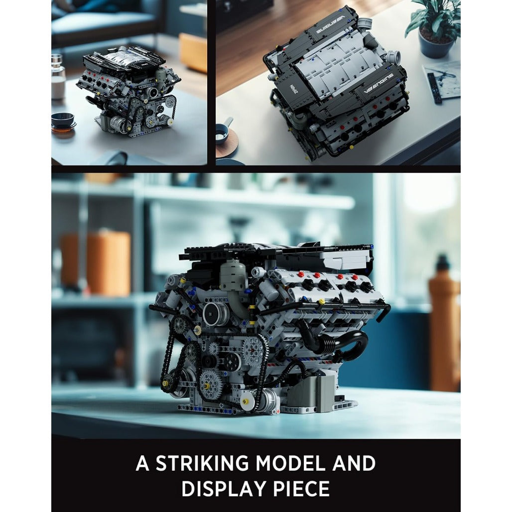 A Photo Of Nifeliz V8 Engine Building Set - 2725 Pieces - NF10287