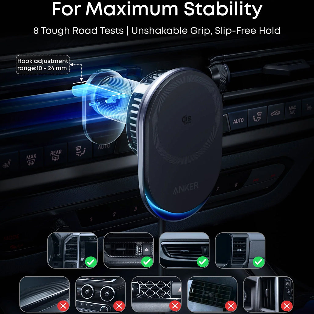 A Photo Of Anker Prime MagGo Wireless Car Charger 25W - B2933H11