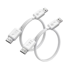 A Photo Of Porodo SKYPORT Wireless HDMI Transmitter & Receiver, Full HD 1080p Support, H.265 Compression - White
