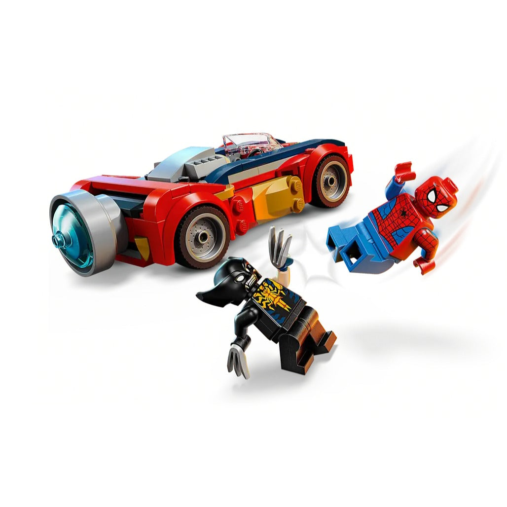 A Photo Of LEGO Marvel Spider-Man Car vs. Venomized Wolverine 134 Pieces - 76336