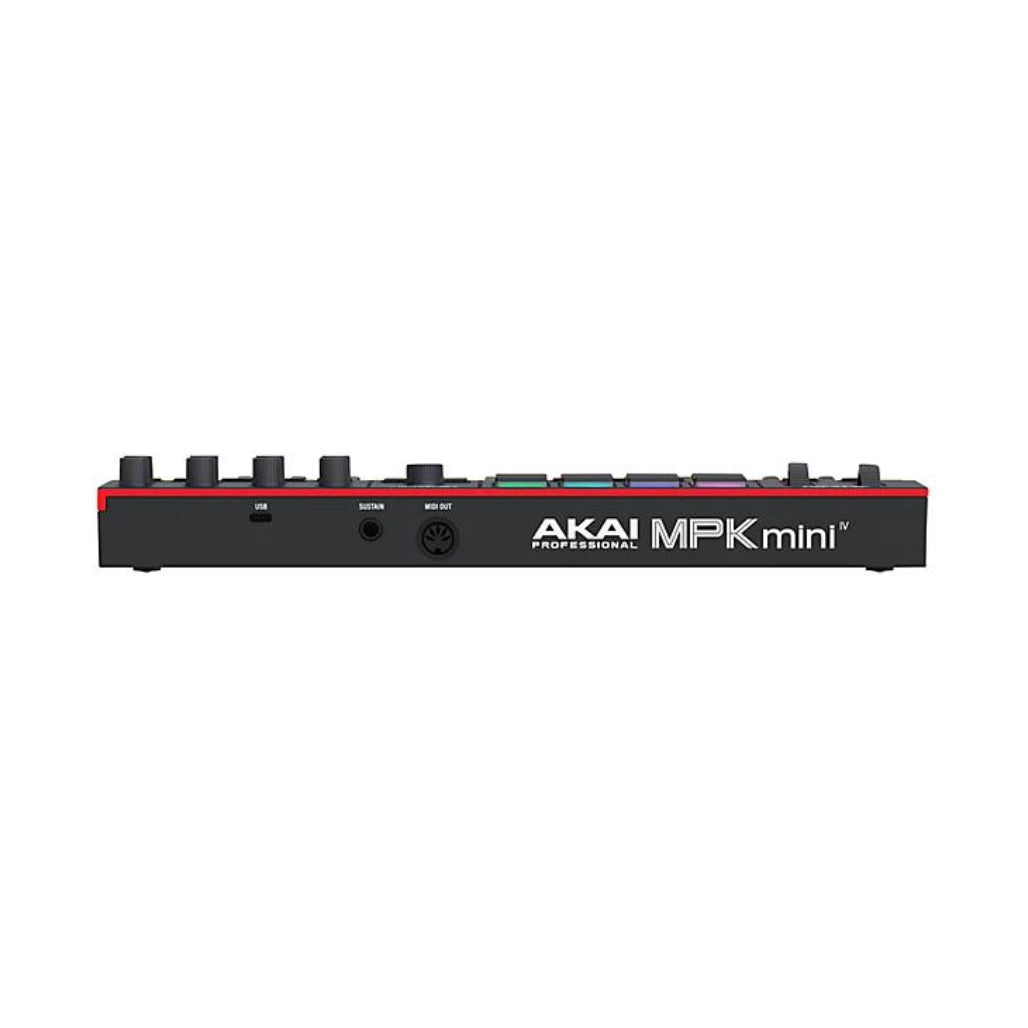 A Photo Of AKAI Professional MPK Mini IV MIDI Keyboard Controller - Black