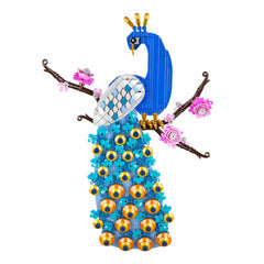 A Photo Of Mould King Peacock Wall Art Building Toy Set - 690 Pieces - 10149