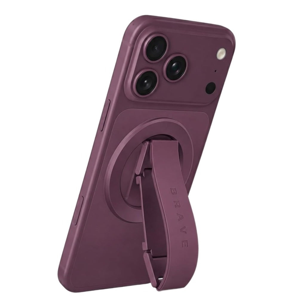 A Photo Of Brave MagGrip 3-in-1 Magnetic Phone Grip & Kickstand - Universal Mount for iPhone 17 & 18 Pro Max