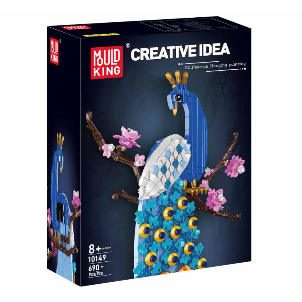A Photo Of Mould King Peacock Wall Art Building Toy Set - 690 Pieces - 10149