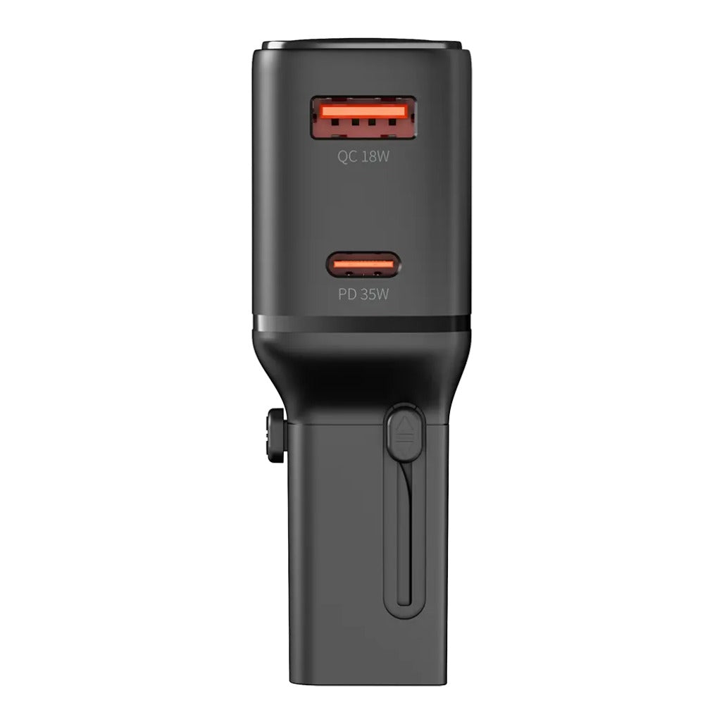 A Photo Of Porodo Universal Travel Pocket Charger PD-FWCH055-BK - Black