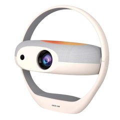 A Photo Of Green Lion Saturn Smart Portable Projector, 200 ANSI Lumens, Android 14, Auto Keystone & Focus Correction - GNSTRNPRJBG