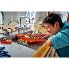 A Photo Of LEGO City Coast Guard Rescue Boat & Helicopter 742 Pieces - 60504