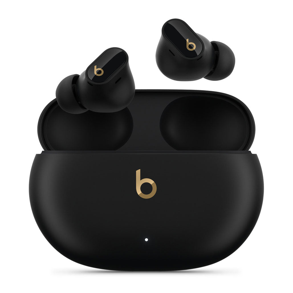 A Photo Of Beats Studio Buds+ - True Wireless Noise Cancelling Earbuds with 36-Hour Battery Life | Black/Gold