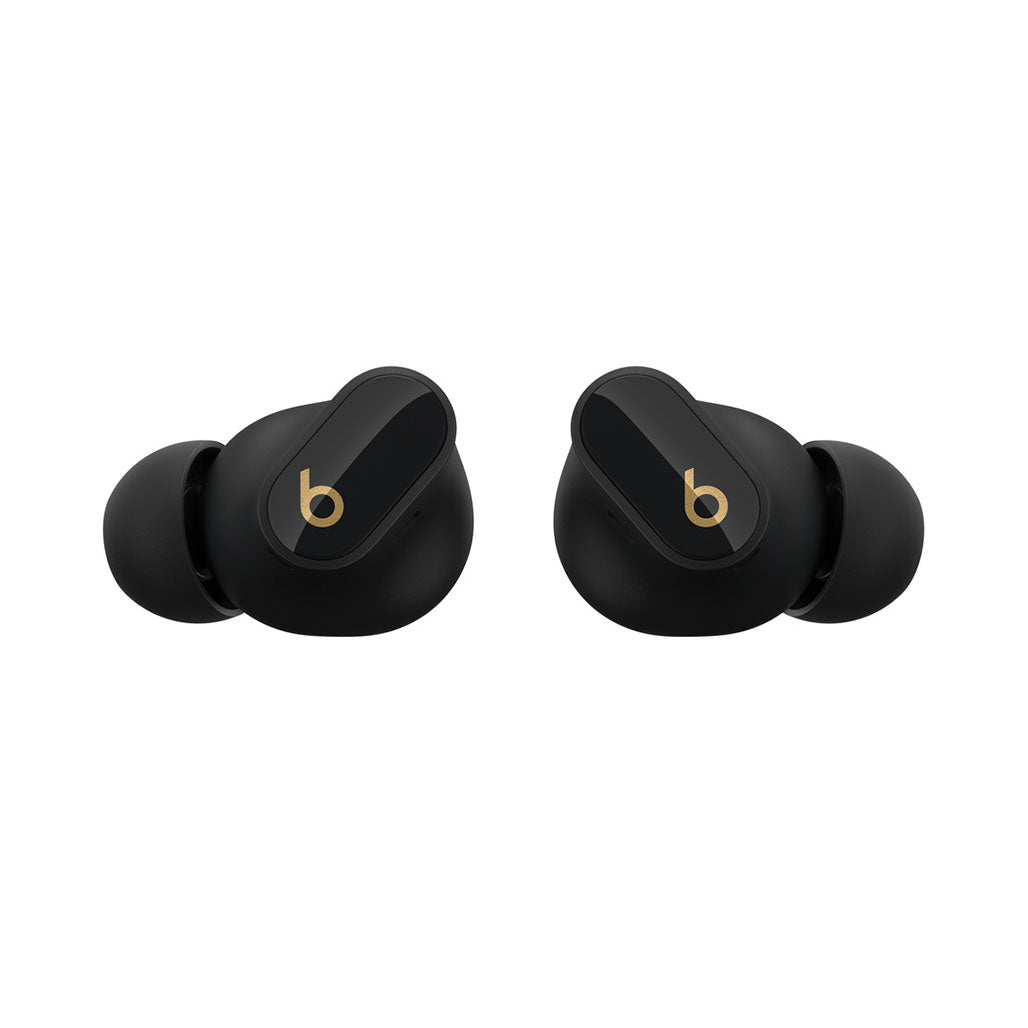 A Photo Of Beats Studio Buds+ - True Wireless Noise Cancelling Earbuds with 36-Hour Battery Life | Black/Gold