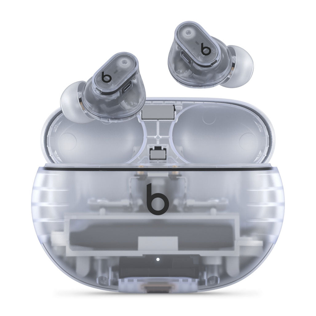A Photo Of Beats Studio Buds+ - Transparent True Wireless Noise Cancelling Earbuds | 36-Hour Battery Life