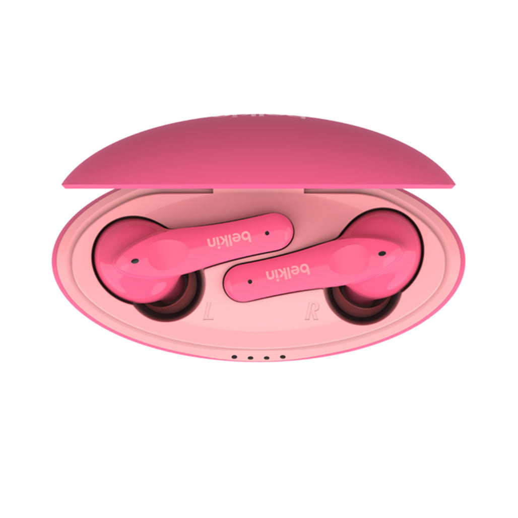 A Photo Of Belkin SoundForm Nano Wireless Earbuds for Kids - Comfortable In-Ear Fit, Bluetooth 30ft Range, 24-Hour Battery Life