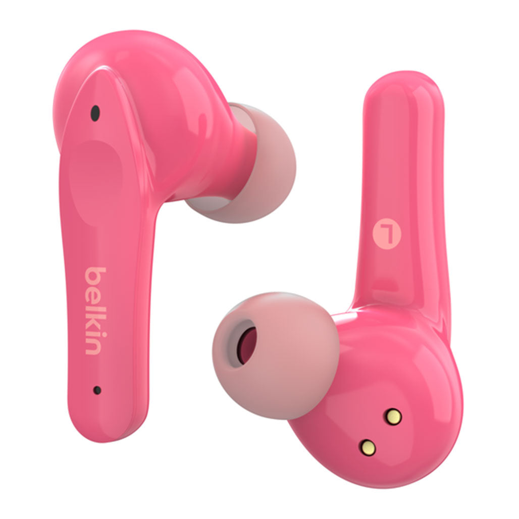 A Photo Of Belkin SoundForm Nano Wireless Earbuds for Kids - Comfortable In-Ear Fit, Bluetooth 30ft Range, 24-Hour Battery Life
