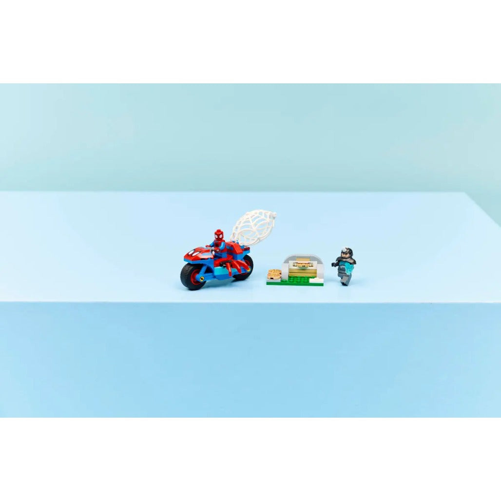 A Photo Of LEGO Marvel Spidey on his Motorcycle vs. Rhino 61 Pieces - 11206