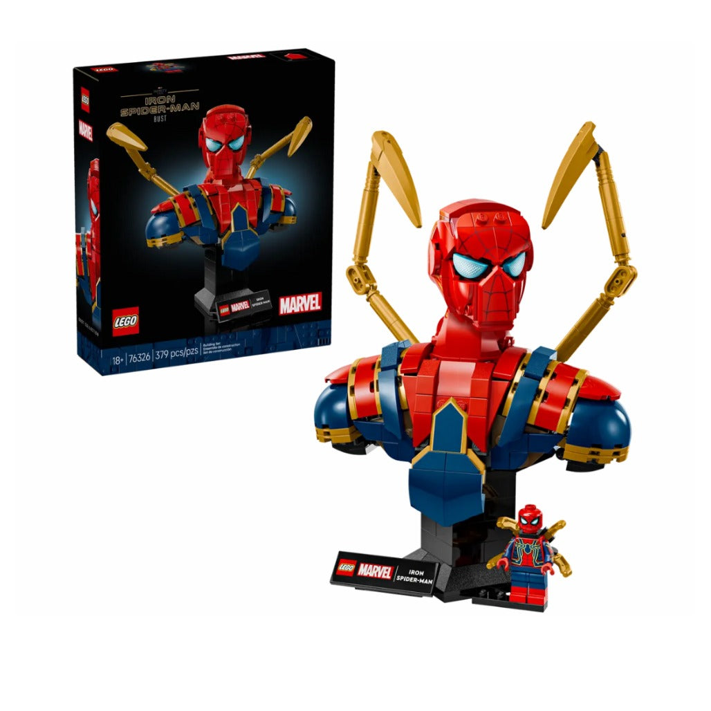 A Photo Of LEGO Marvel Iron Spider-Man Bust 379 Pieces - 76326