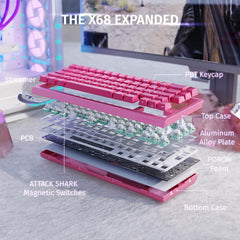 A Photo Of Attack Shark X68 HE - Wired Mechanical Gaming Keyboard