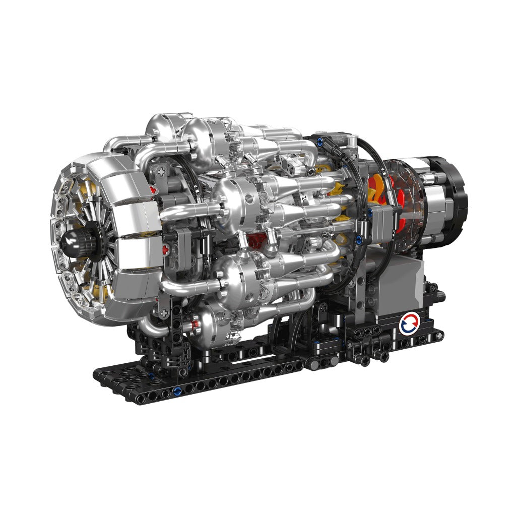 A Photo Of Mould King Motorized Turbojet Engine Mechanical Model Building Toy Set - 1214 Pieces - 10216