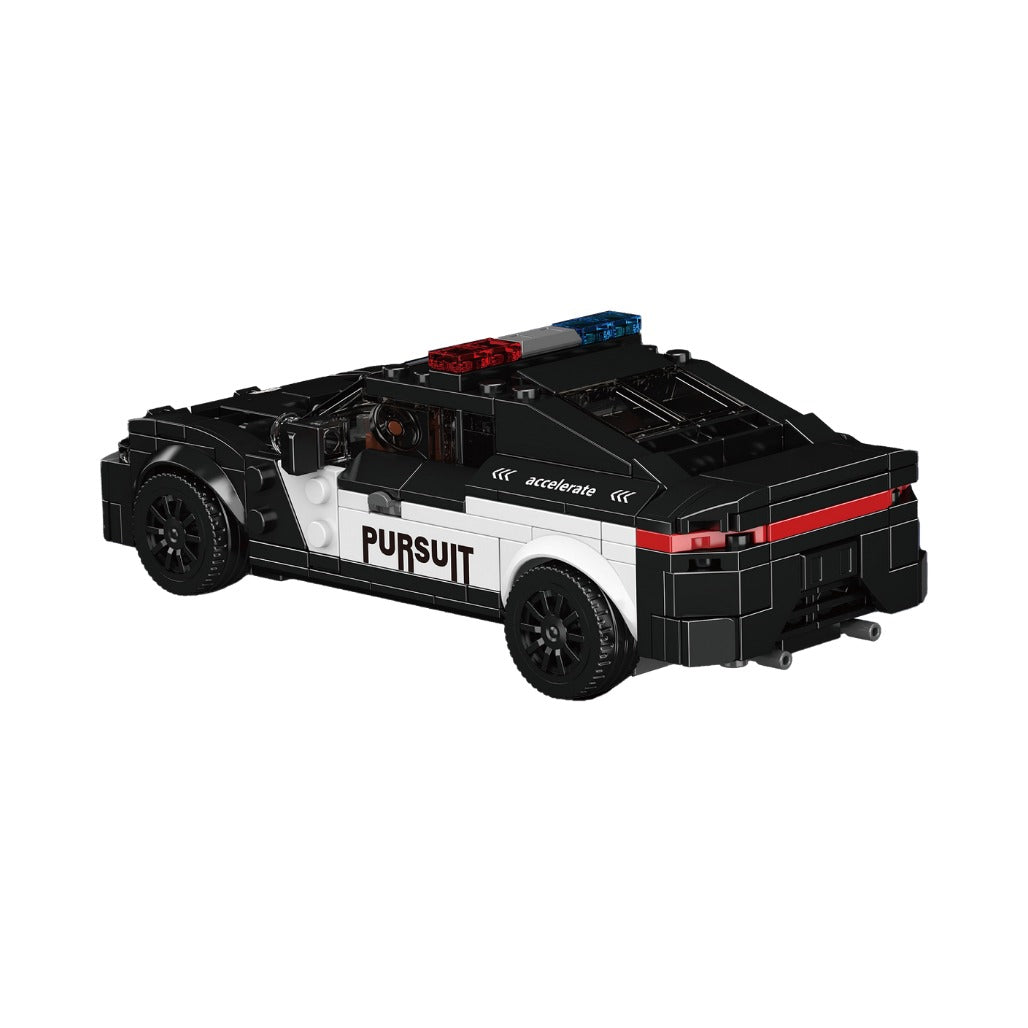 A Photo Of Mould King Dodge Challenger Police Car Building Toy Set - 443 Pieces - 27098