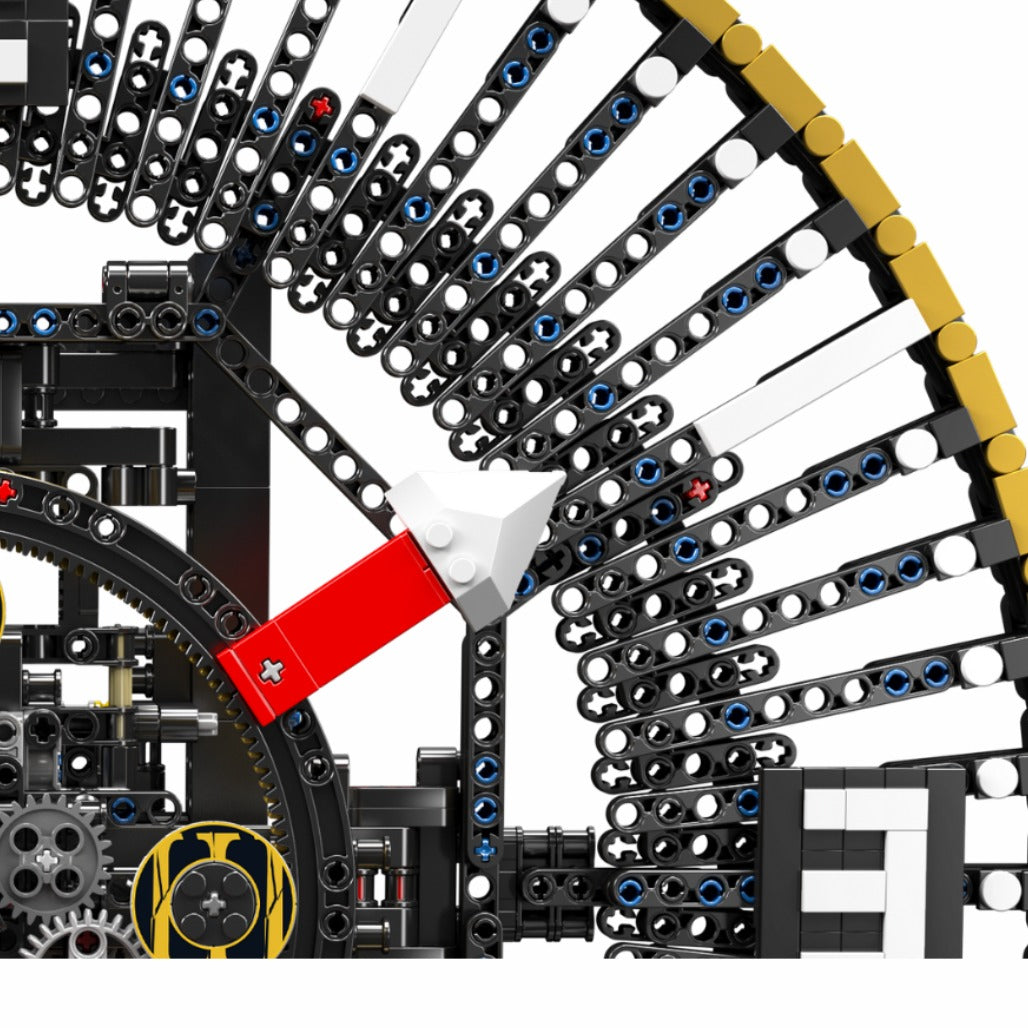 A Photo Of Mould King Motorized Mechanical Gear Clock Building Toy Set - 3675 Pieces - 10160