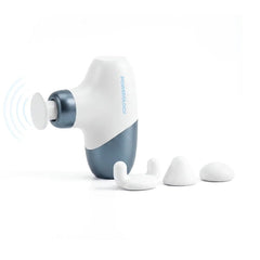 A Photo Of Powerology MOVA Compact Massage Gun, Brushless Motor, 3 × Speed Levels - Blue/White