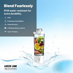 A Photo Of Green Lion Portable Blender GNULTBLDRWH - 240W, 600ml, White