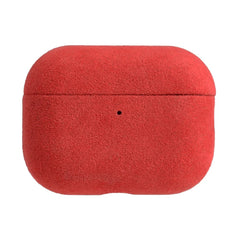 A Photo Of A-Case Kadife Alcantara Leather Case for AirPods Pro 3 - Maroon