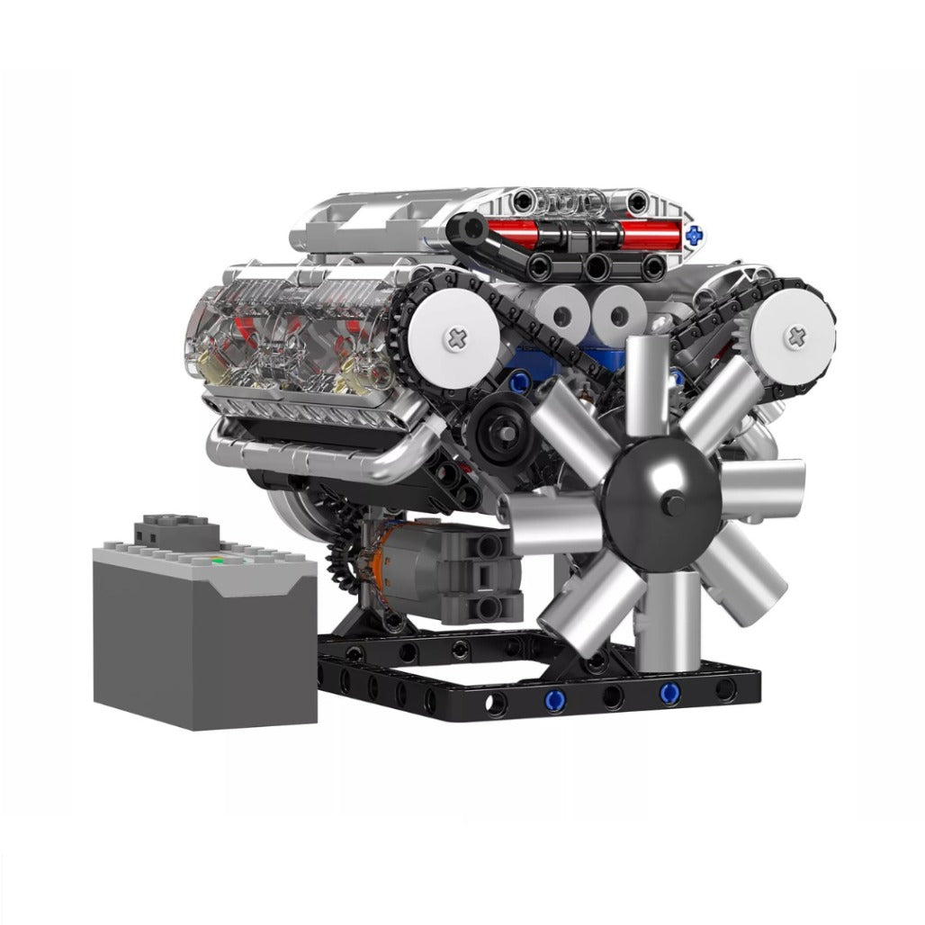 A Photo Of Mould King Motorized V8 Engine Building Toy Set - 535 Pieces - 10088