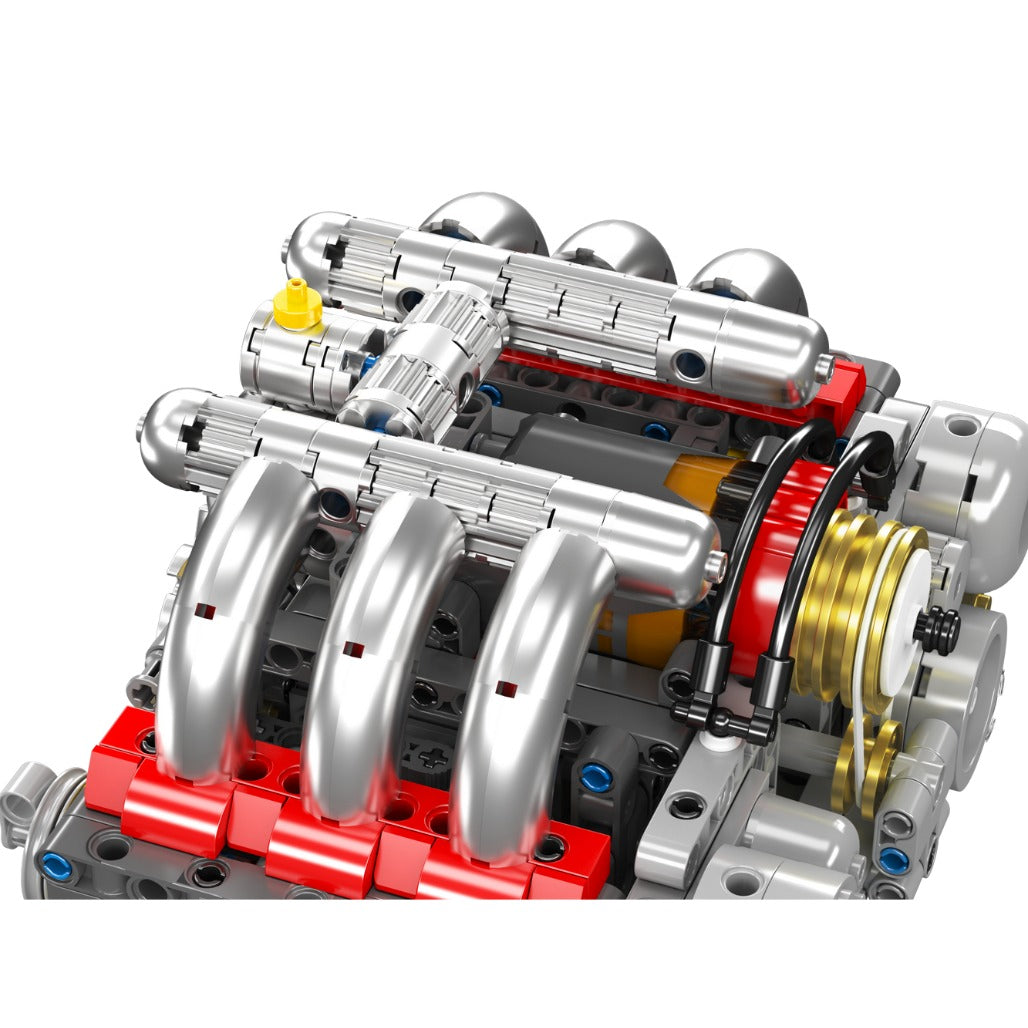 A Photo Of Mould King Motorized Flat-6 Engine Model Building Toy Set - 609 Pieces - 10193