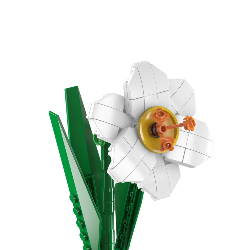 A Photo Of Mould King Narcissus Flower Building Toy Set - 122 Pieces - 24008