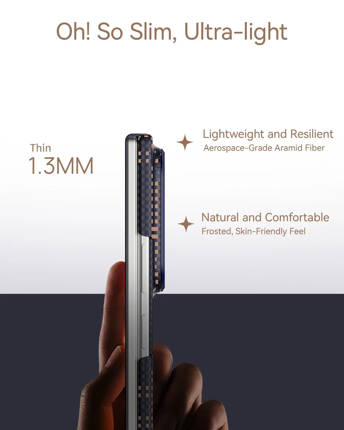 A Photo Of Raptic Aramid Skin Pro Slim Magnetic Case for Galaxy Z Fold8/Z Fold8 Ultra - Grid Wisdom