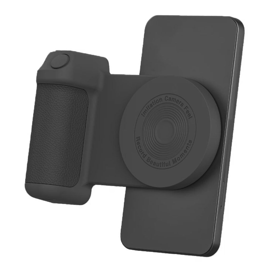 A Photo Of Camera Handle Phone Holder - Handheld Camera Mount for iPhone and Android
