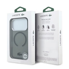 A Photo Of Lacoste iPhone 18 Pro Max MagSafe Case IML Smoked Matte Frosted Finish Hard Cover, Scratch Resistant
