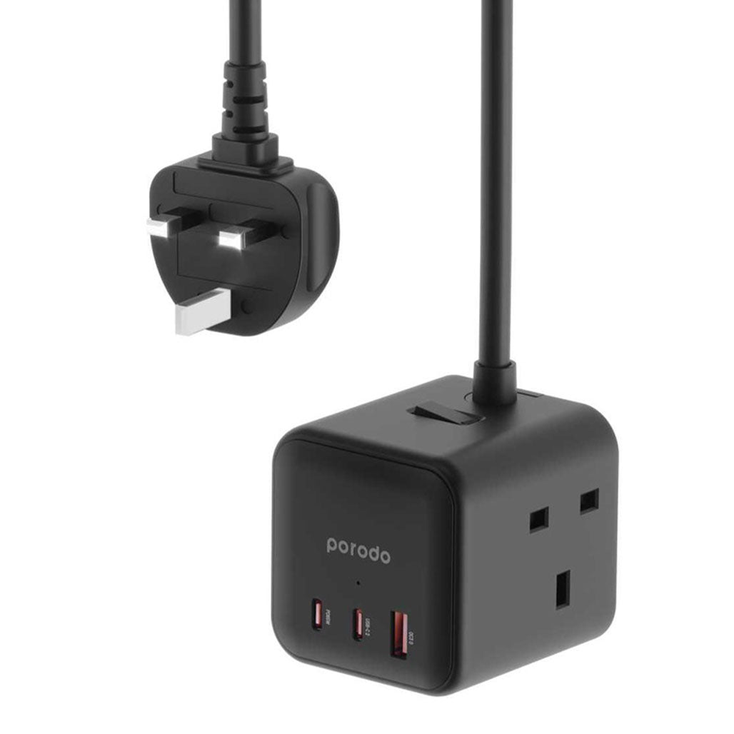 A Photo Of Porodo Multi-Port GaN Power Cube Charger