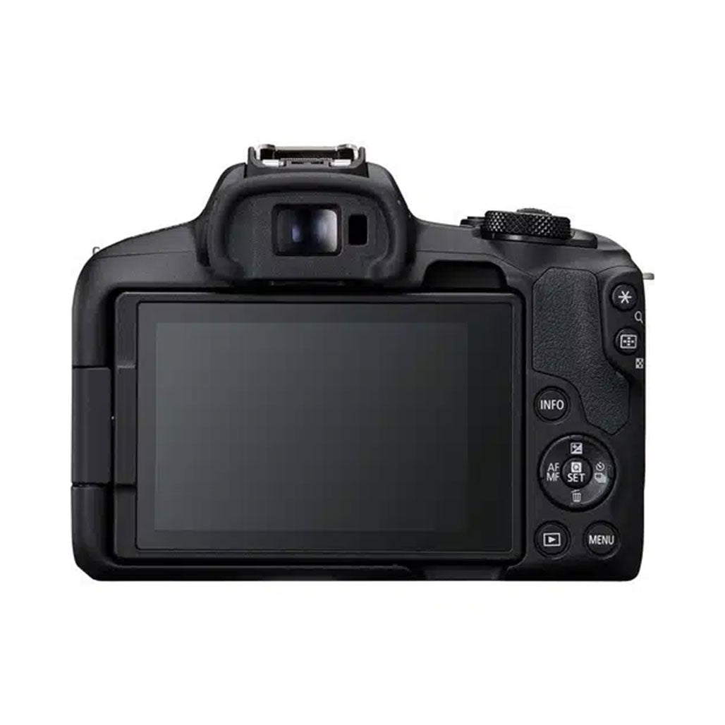 A Photo Of Canon EOS R50 Mirrorless Camera Content Creator Kit, Black | Includes Mic and Tripod