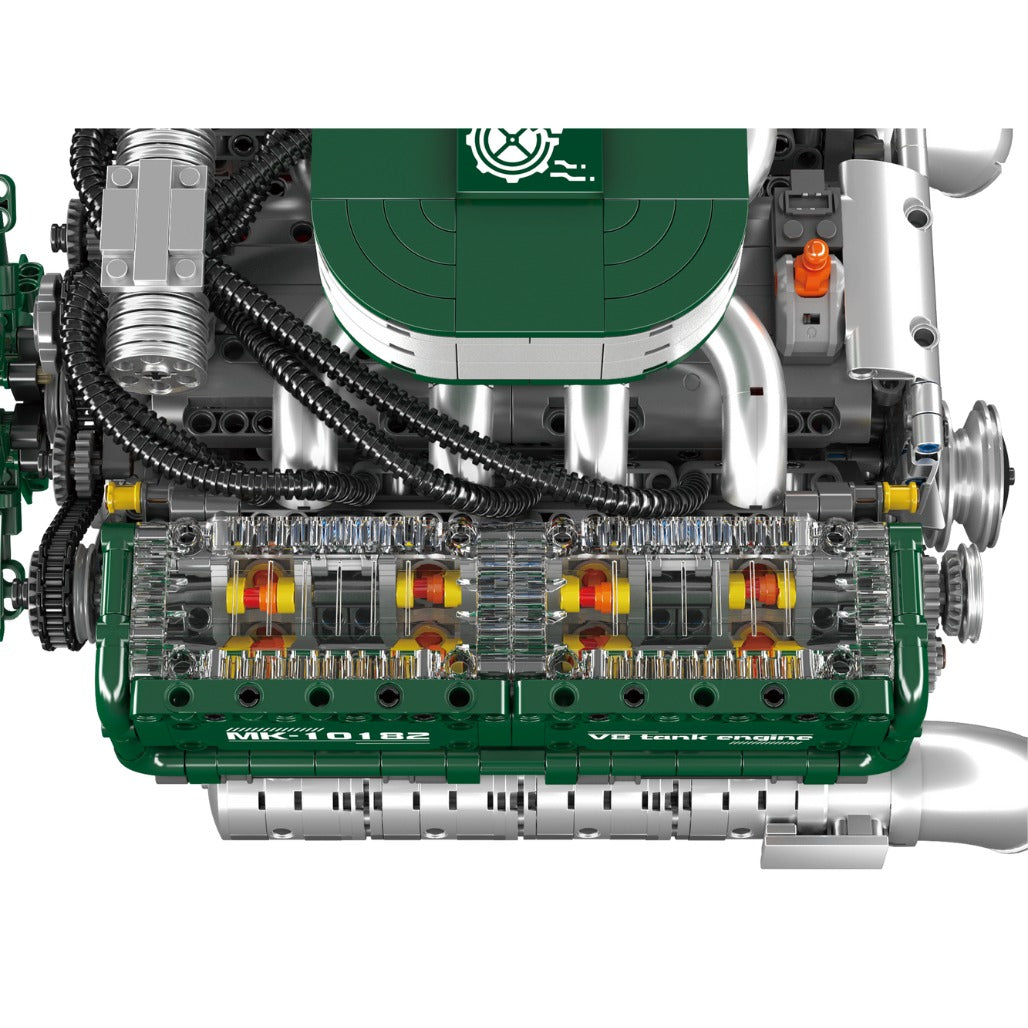 A Photo Of Mould King Motorized V8 Tank Engine Building Toy Set - 2250 Pieces - 10182