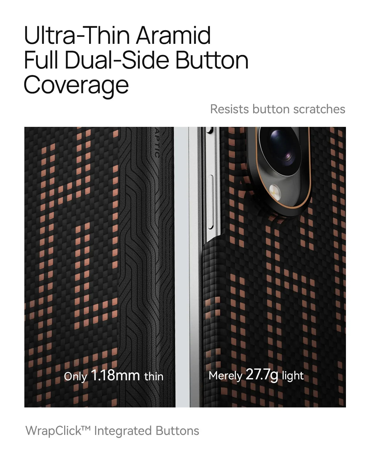 A Photo Of Raptic Aramid Skin Pro Slim Magnetic Case for Galaxy Z Fold8/Z Fold8 Ultra - Grid Valor