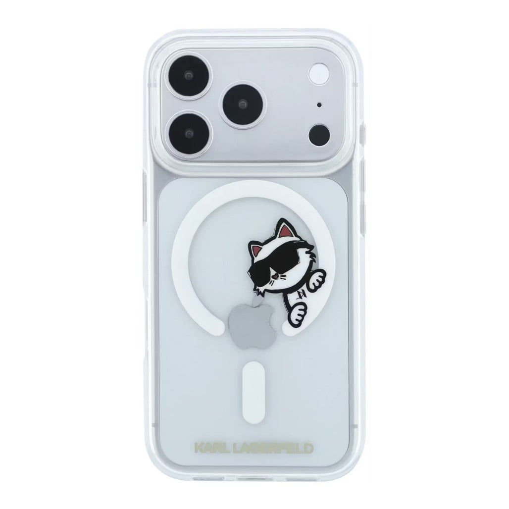 A Photo Of Karl Lagerfeld MagSafe iPhone 18 Pro Transparent IML Hard Cover Peekaboo Print