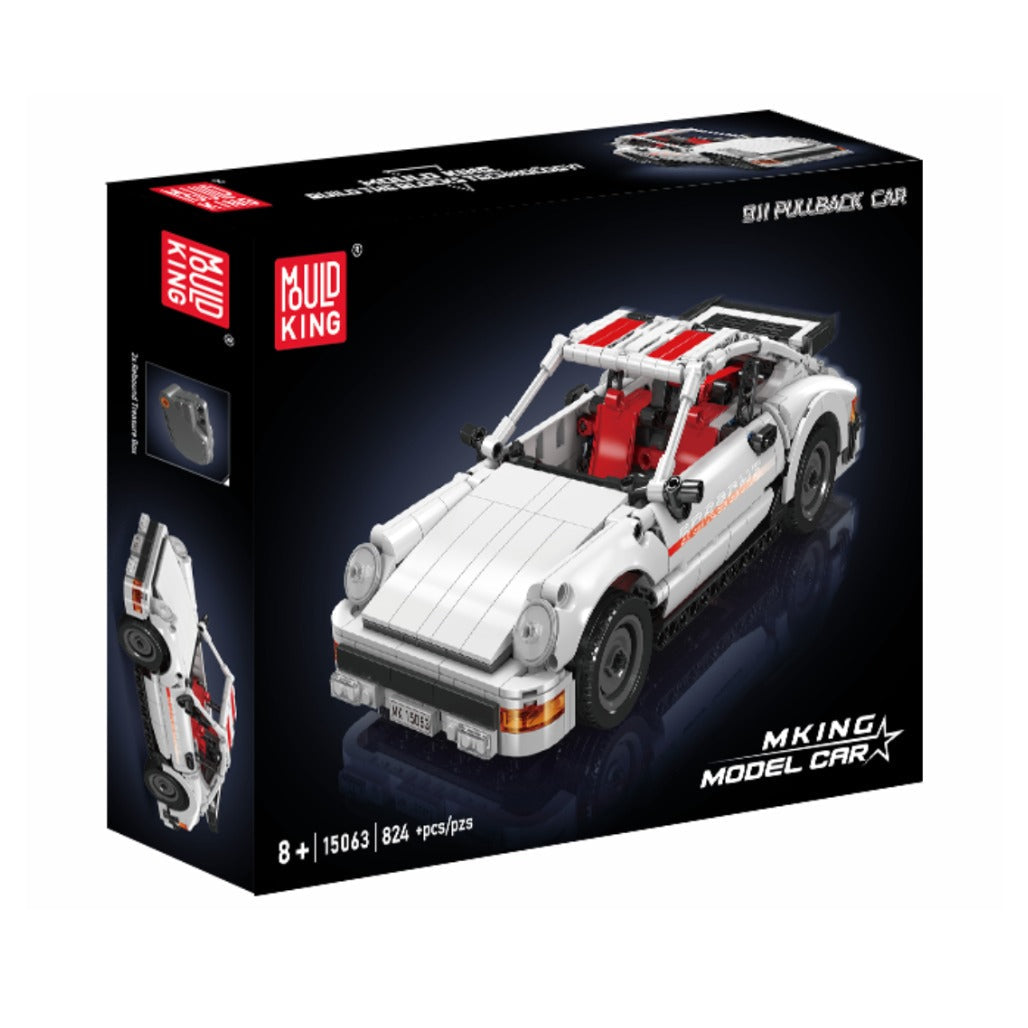A Photo Of Mould King 911 Pull-Back Sports Car Building Toy Set - 824 Pieces - 15063