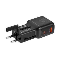 A Photo Of Porodo Universal Travel Pocket Charger PD-FWCH055-BK - Black
