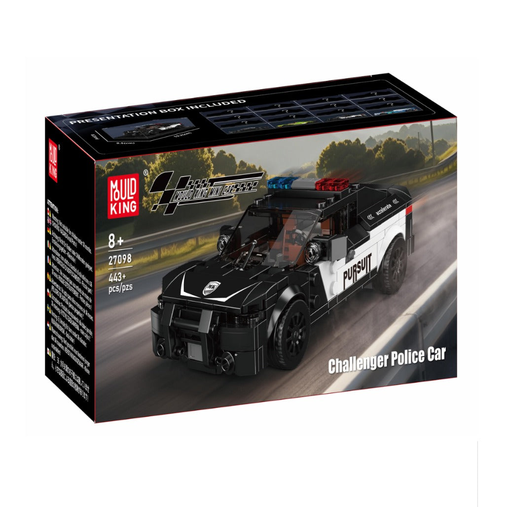 A Photo Of Mould King Dodge Challenger Police Car Building Toy Set - 443 Pieces - 27098