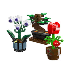 A Photo Of Mould King Mini Potted Plants Building Toy Set - 199 Pieces - 24115