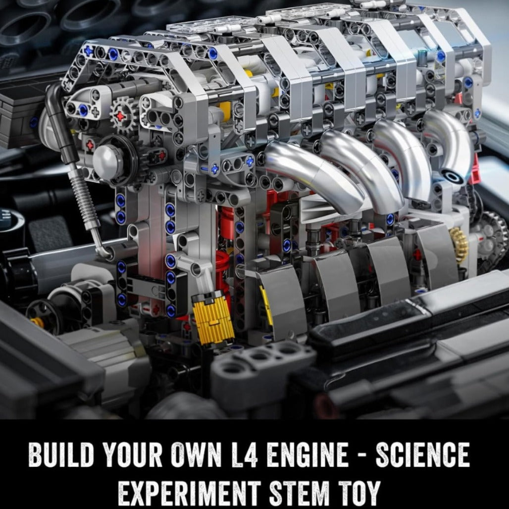 A Photo Of Mould King Motorized L4 Gasoline Engine Building Toy Set - 1787 Pieces - 10087