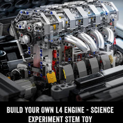 A Photo Of Mould King Motorized L4 Gasoline Engine Building Toy Set - 1787 Pieces - 10087