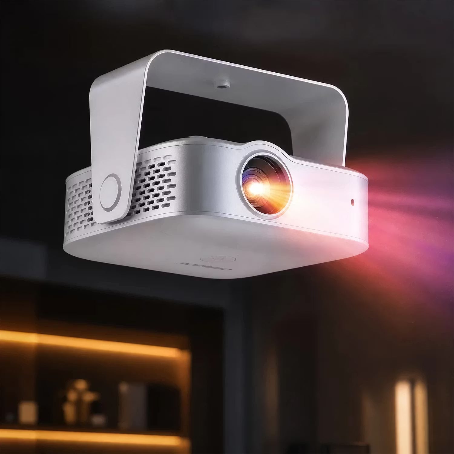 A Photo Of Porodo Raya Smart Android Projector, 45