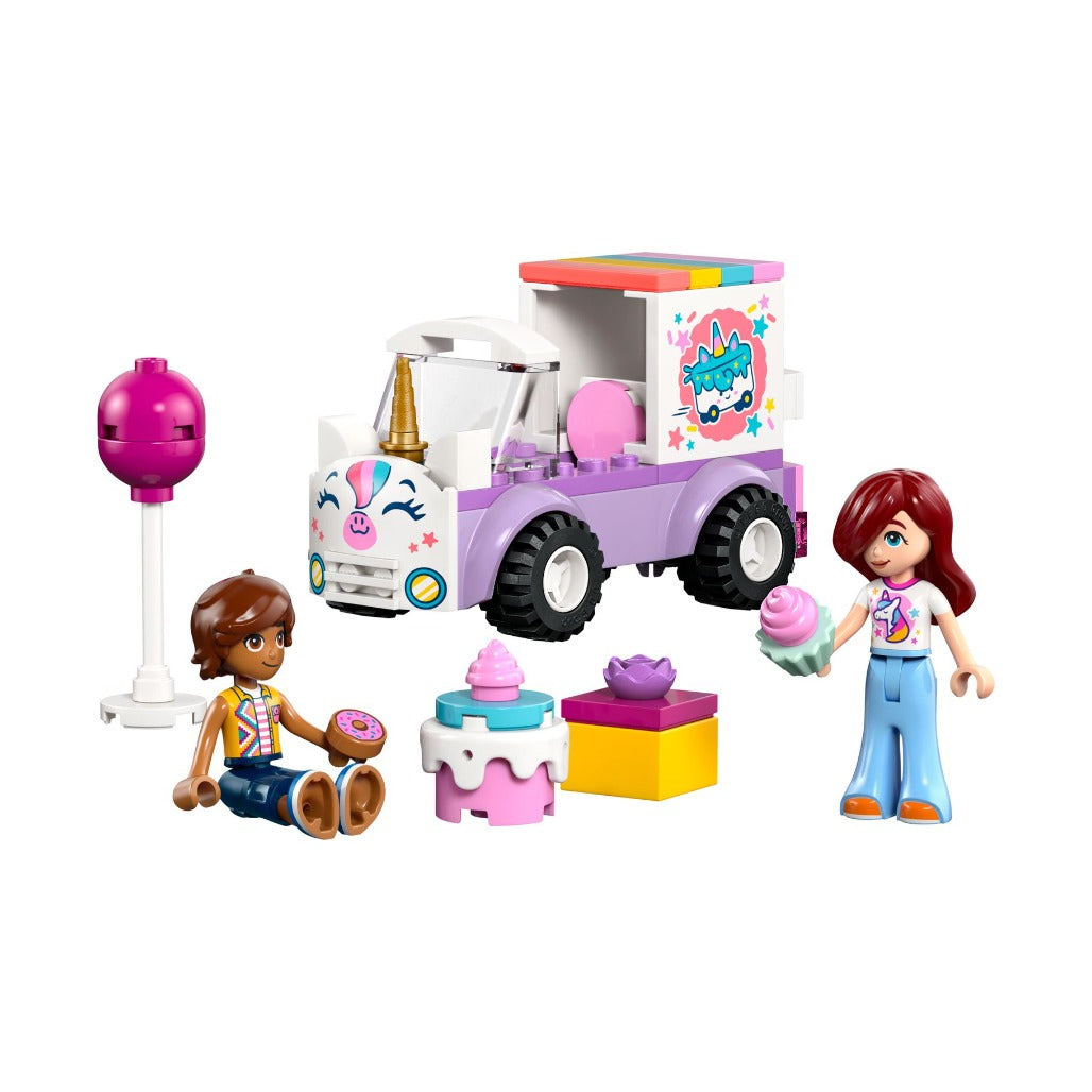 A Photo Of LEGO Unicorn Cake Delivery Car - 67 Pieces - 42675