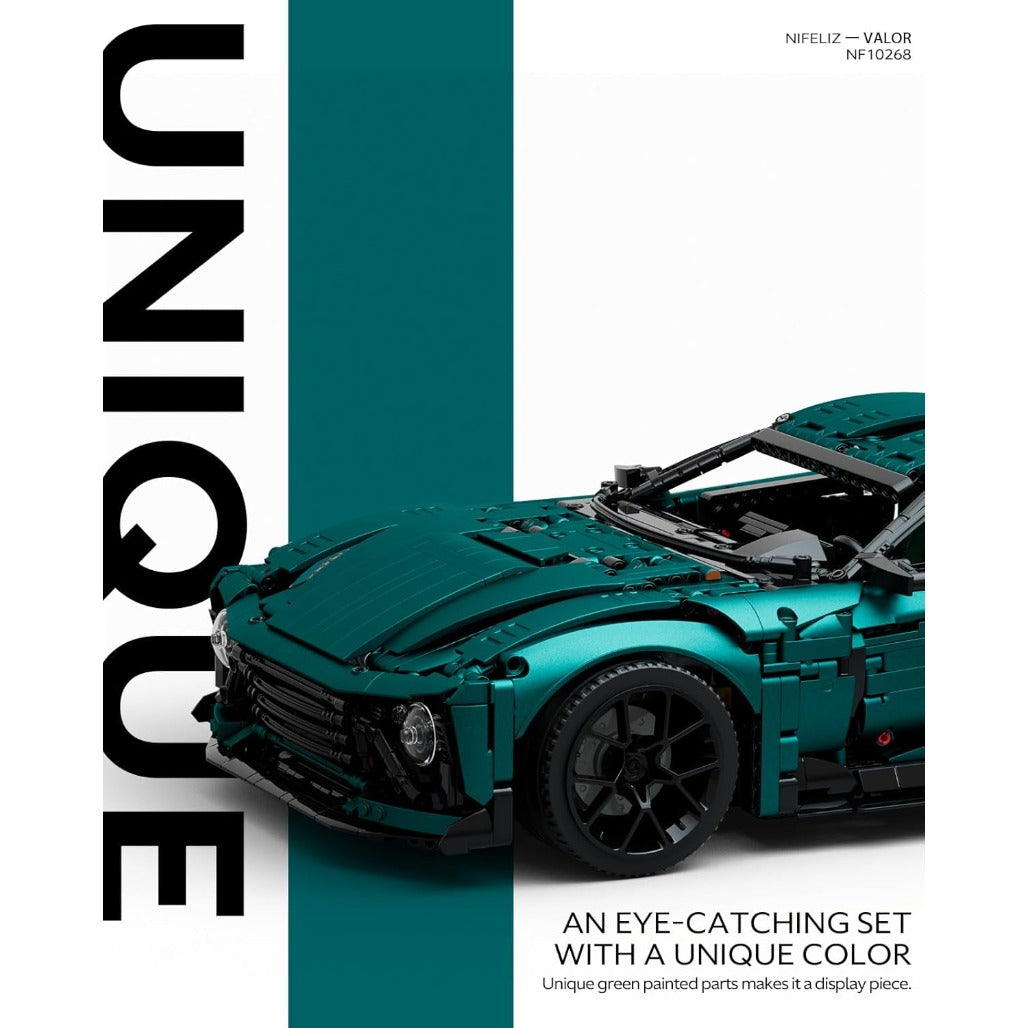 A Photo Of Nifeliz Valor Sports Car Building Set - 3374 Pieces - NF10268
