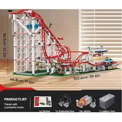 A Photo Of Mould King 11014S Motorised Roller Coaster Model Building Toy Set - 3662 Pieces - 11014