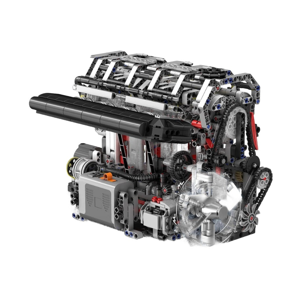 A Photo Of Mould King Motorized L4 Gasoline Engine Building Toy Set - 1787 Pieces - 10087