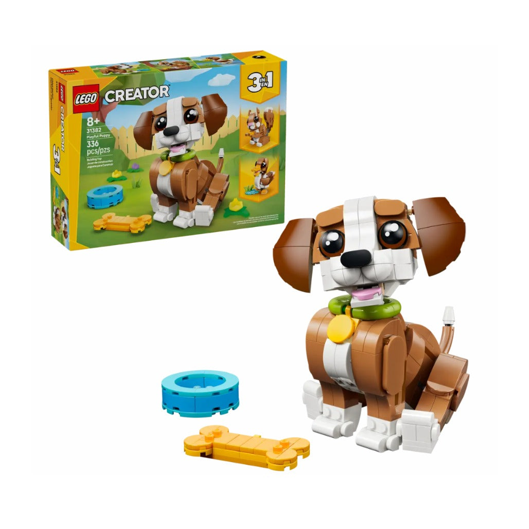 A Photo Of LEGO Creator 3-in-1 Cute Animals: Playful Puppy Dog 336 Pieces - 31382