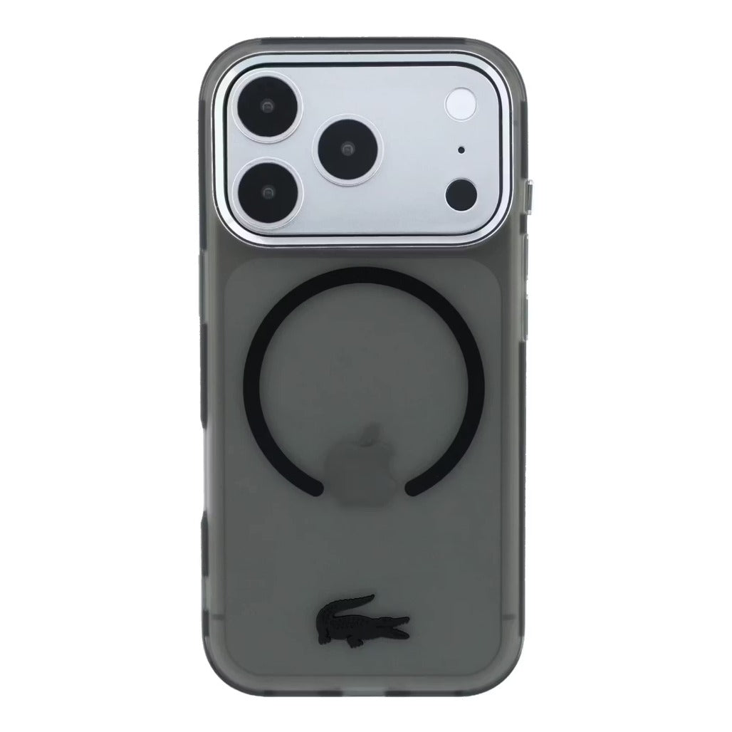 A Photo Of Lacoste iPhone 18 Pro Max MagSafe Case IML Smoked Matte Frosted Finish Hard Cover, Scratch Resistant